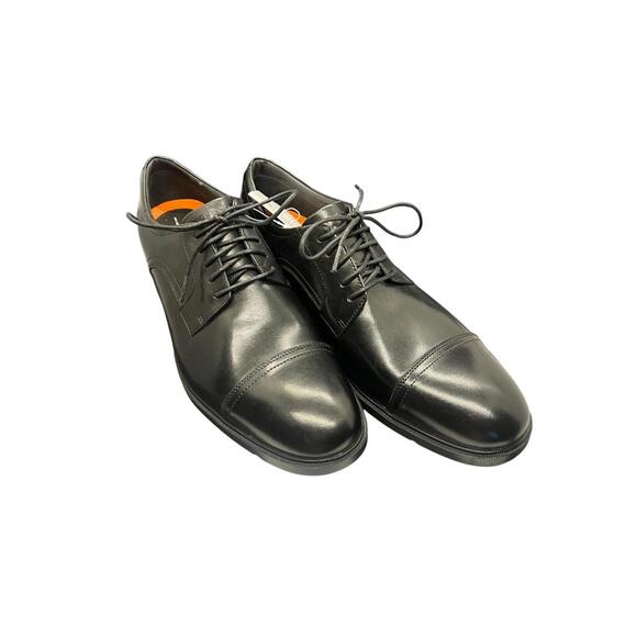 rockport dress shoes Mens Works Pro Walker Athletic Oxford Shoe Finished in a classic 8.5 Dwidth for a confident Men's Margin Oxford - Black